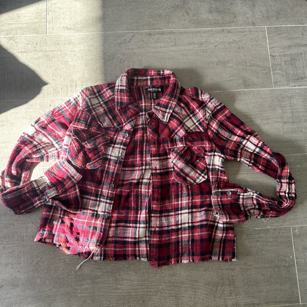 True Religion Plaid Button-Down Shirt